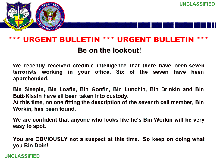 urgent bulletin